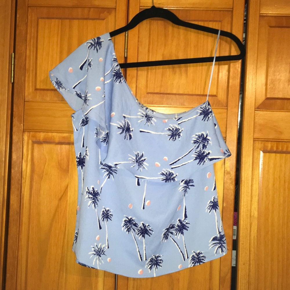One Shoulder Ruffle Top